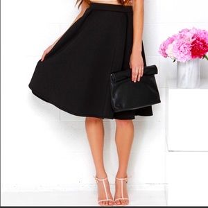 Black classy midi skirt